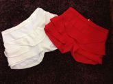 Saia Shorts Crepe com babado